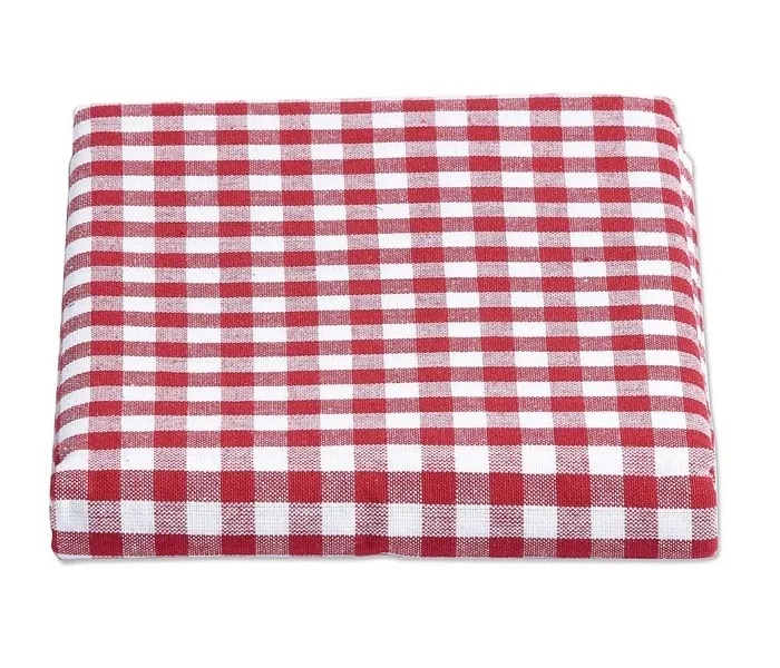Tafelkleed rood/wit geblokt 250x140cm