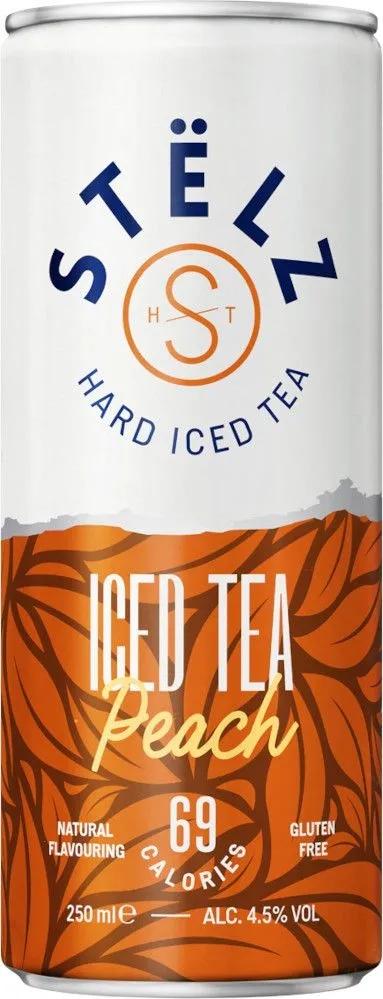 Stelz hard iced tea peach blik (12x25cl)