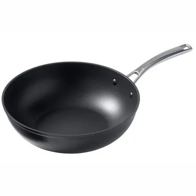 Wokpan met steel 30cm