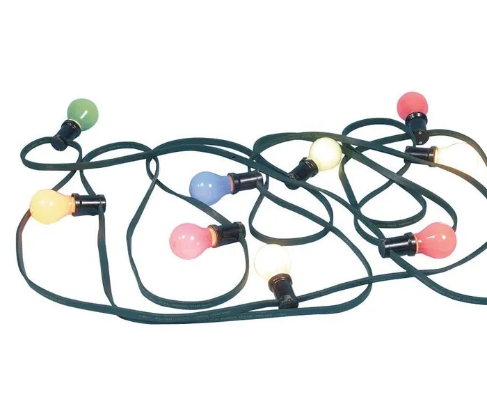 Prikkabel 25m - gekleurde lampen