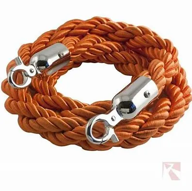 Afzetkoord oranje met chromen kop