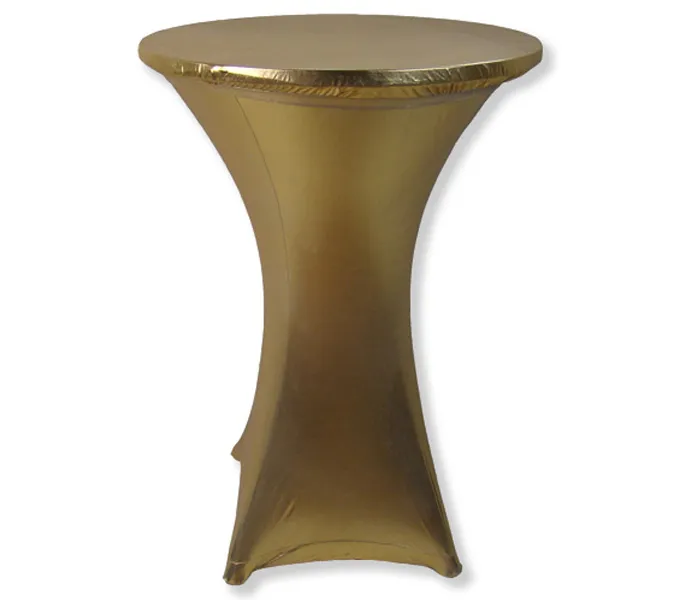 Statafelrok stretch goud met tophoes