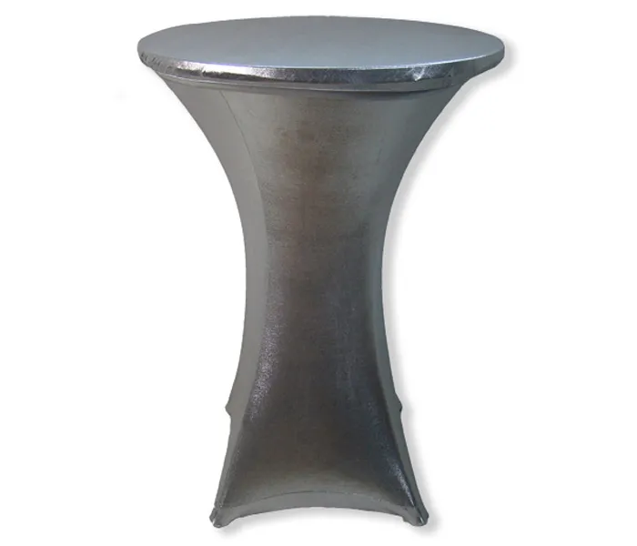 Statafelrok stretch zilver met tophoes