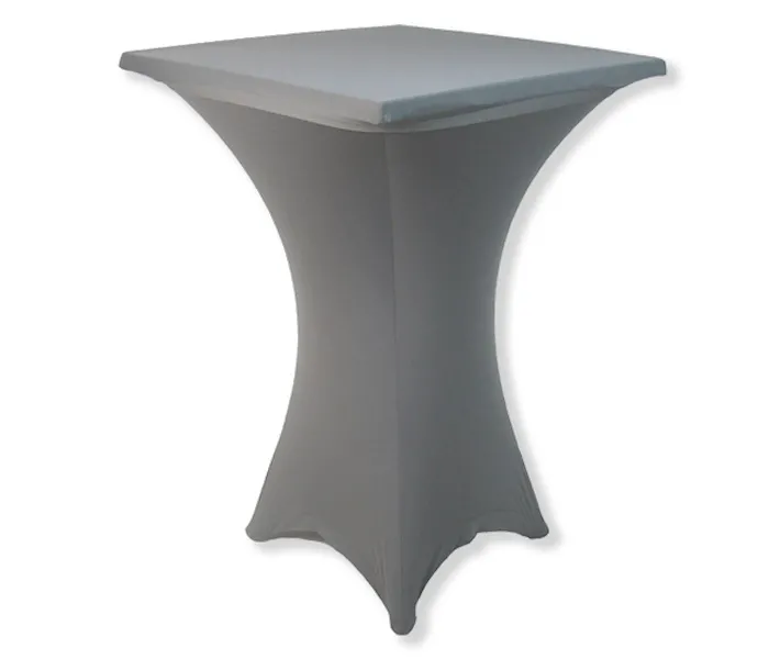 Statafelrok stretch 80x80cm grijs met tophoes