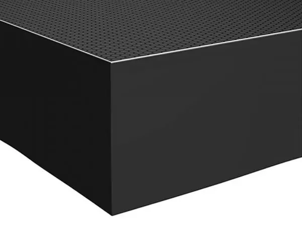 Podiumrok zwart zonder plooi L210cm - H80cm