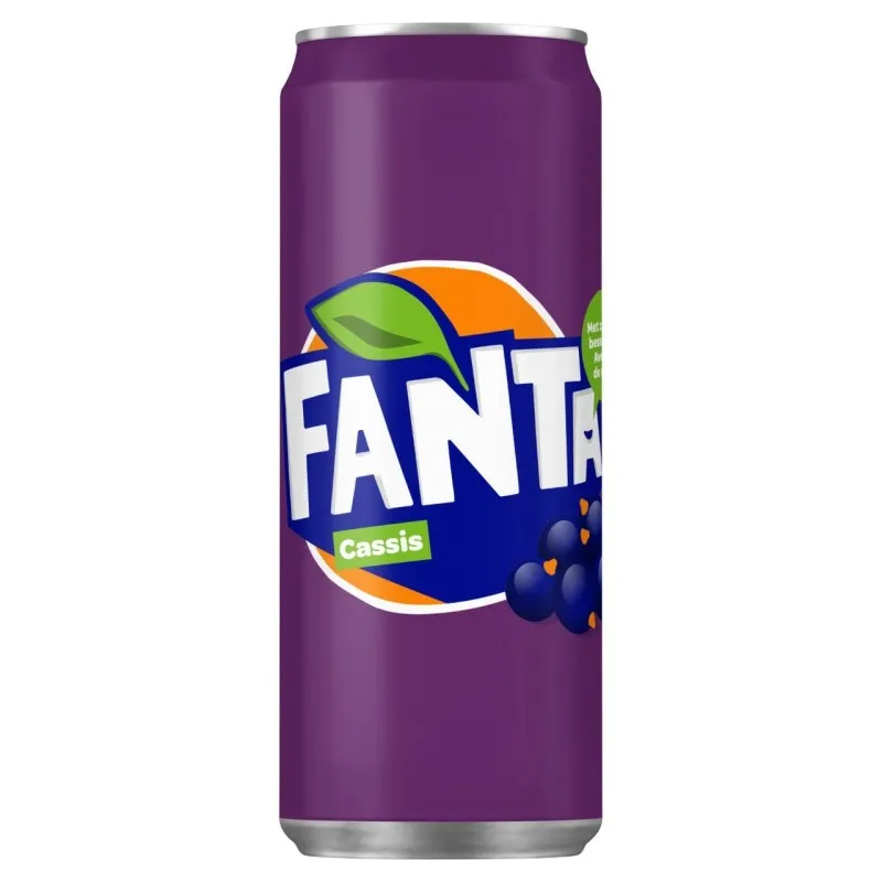 Tray blikjes Fanta cassis